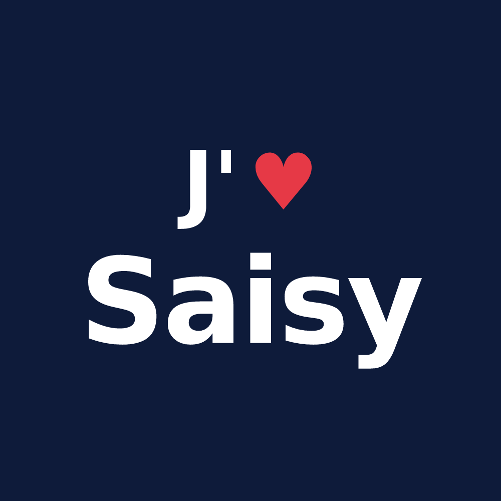T-shirt personnalisé Saisy — design J'aime Saisy