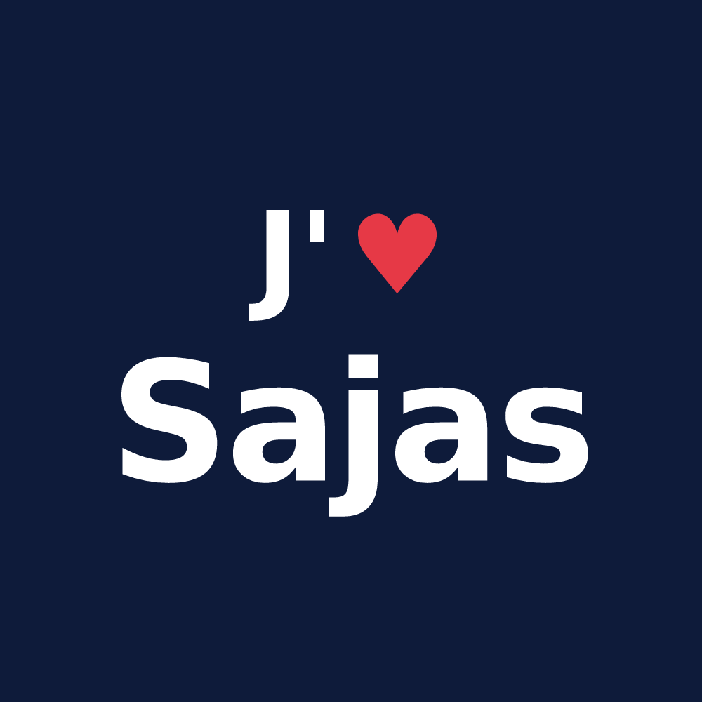 T-shirt personnalisé Sajas — design J'aime Sajas