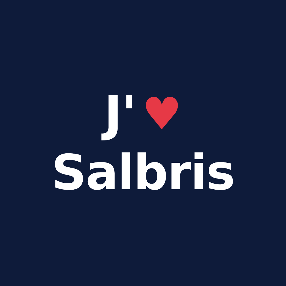 T-shirt personnalisé Salbris — design J'aime Salbris