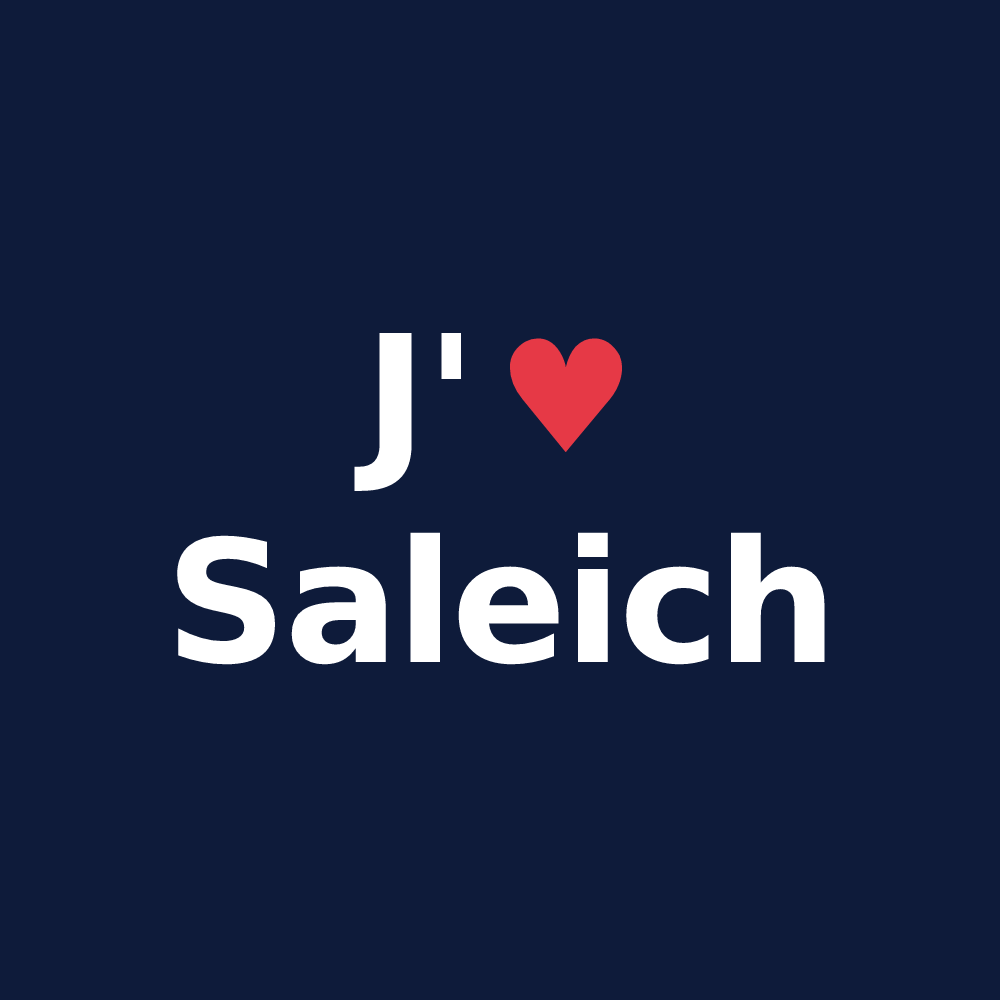 T-shirt personnalisé Saleich — design J'aime Saleich
