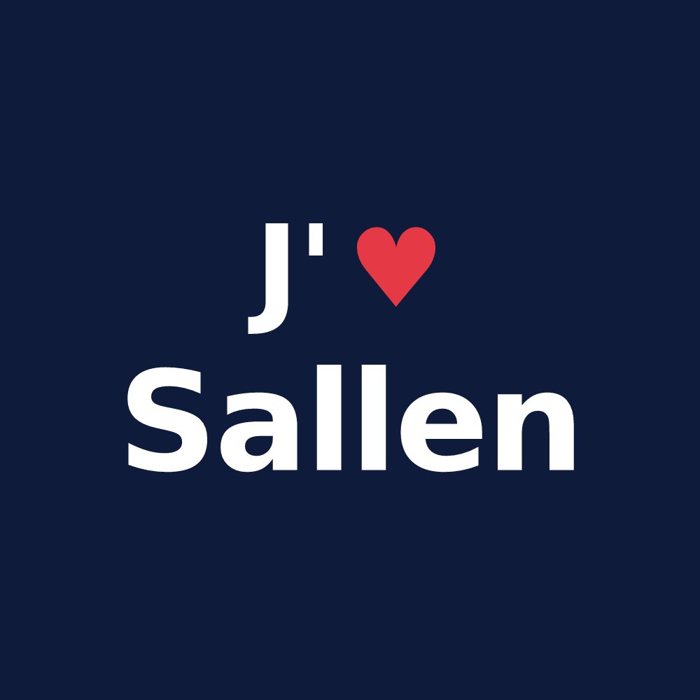 T-shirt personnalisé Sallen — design J'aime Sallen