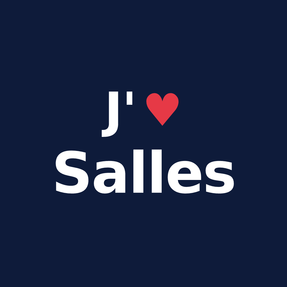 T-shirt personnalisé Salles — design J'aime Salles