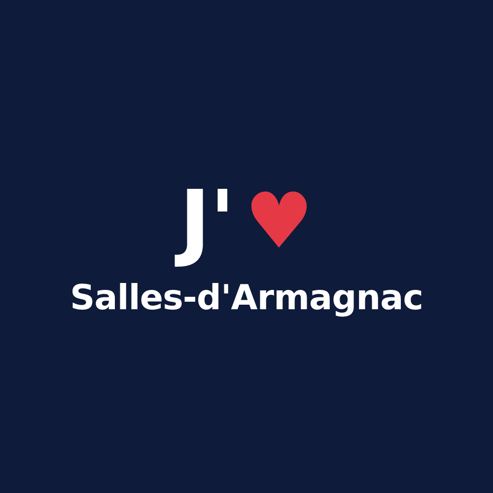 T-shirt personnalisé Salles-d'Armagnac — design J'aime Salles-d'Armagnac