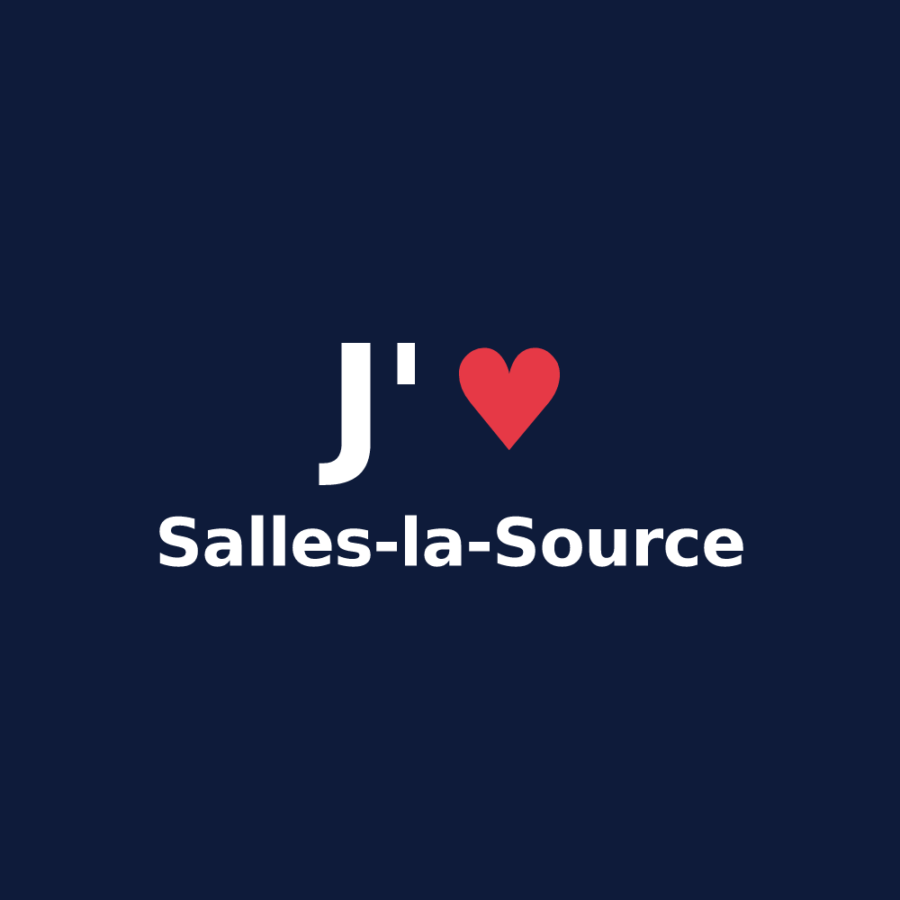 T-shirt personnalisé Salles-la-Source — design J'aime Salles-la-Source