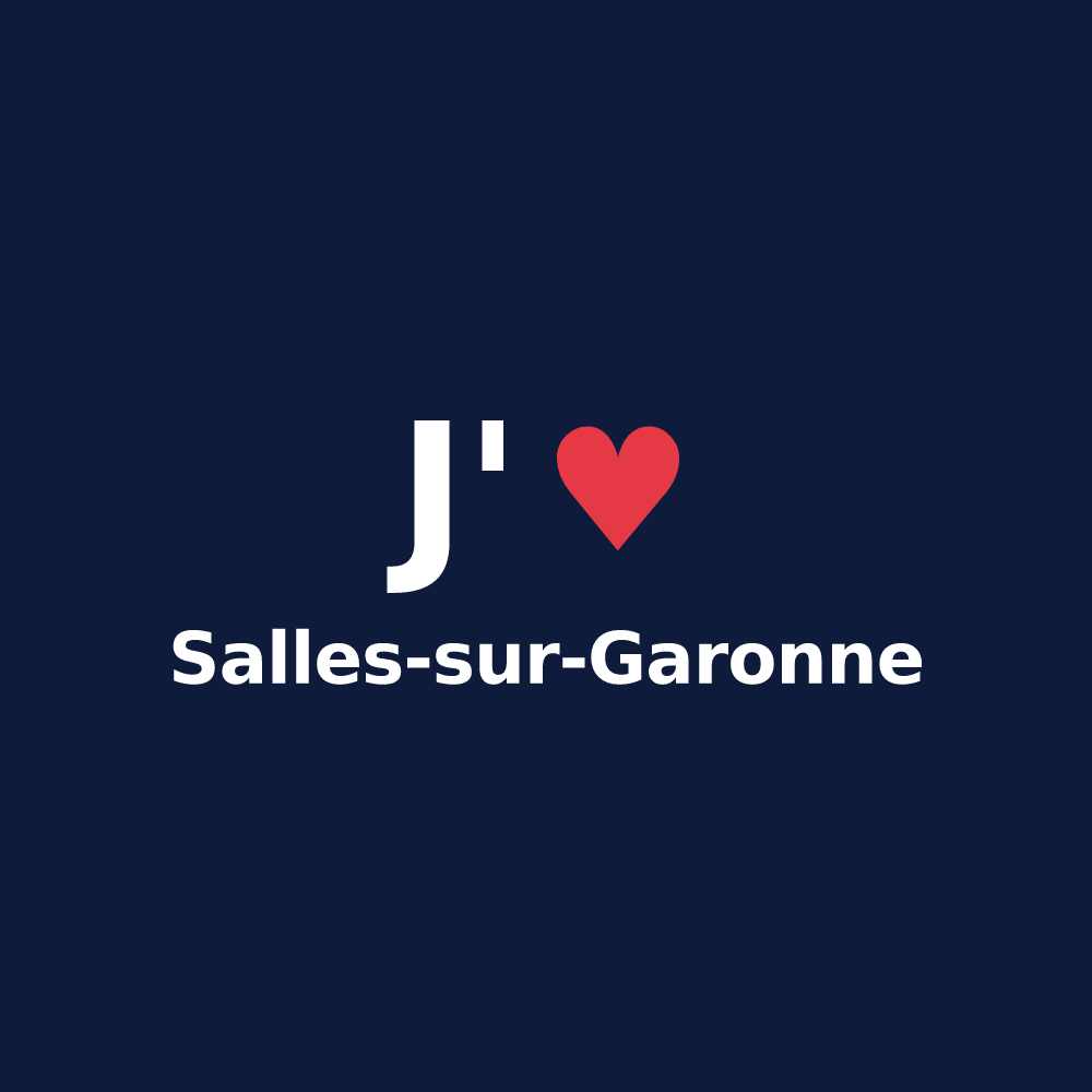 T-shirt personnalisé Salles-sur-Garonne — design J'aime Salles-sur-Garonne