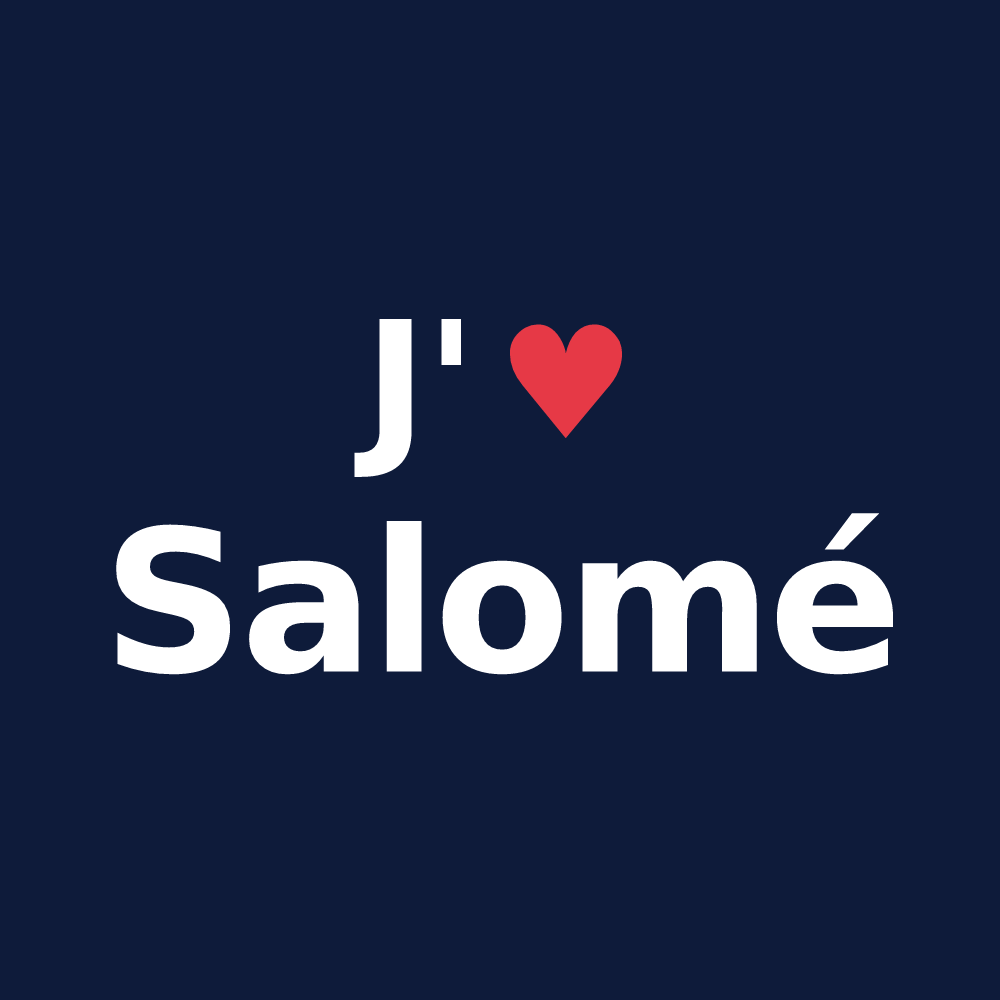 T-shirt personnalisé Salomé — design J'aime Salomé