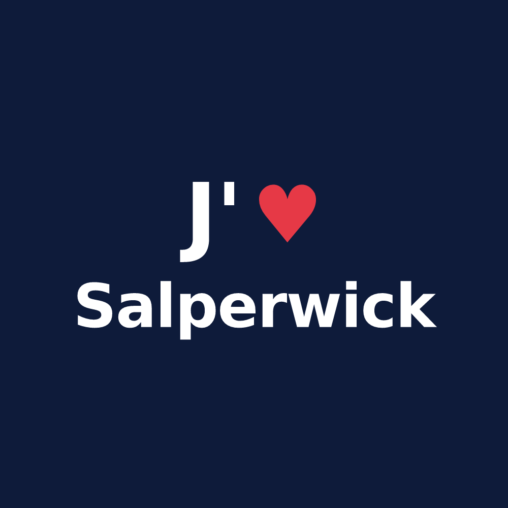 T-shirt personnalisé Salperwick — design J'aime Salperwick