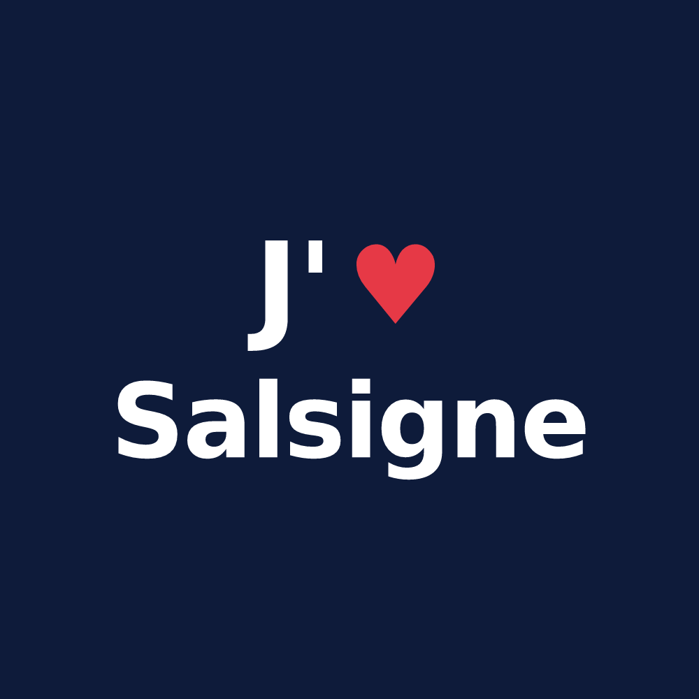 T-shirt personnalisé Salsigne — design J'aime Salsigne