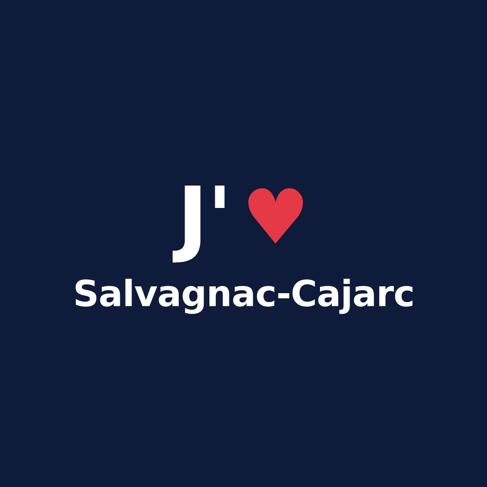 T-shirt personnalisé Salvagnac-Cajarc — design J'aime Salvagnac-Cajarc