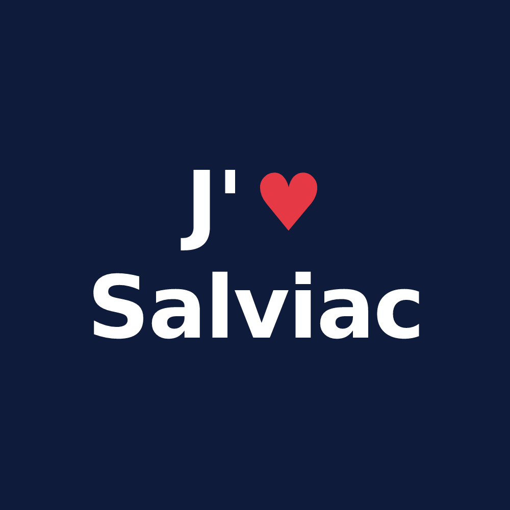 T-shirt personnalisé Salviac — design J'aime Salviac