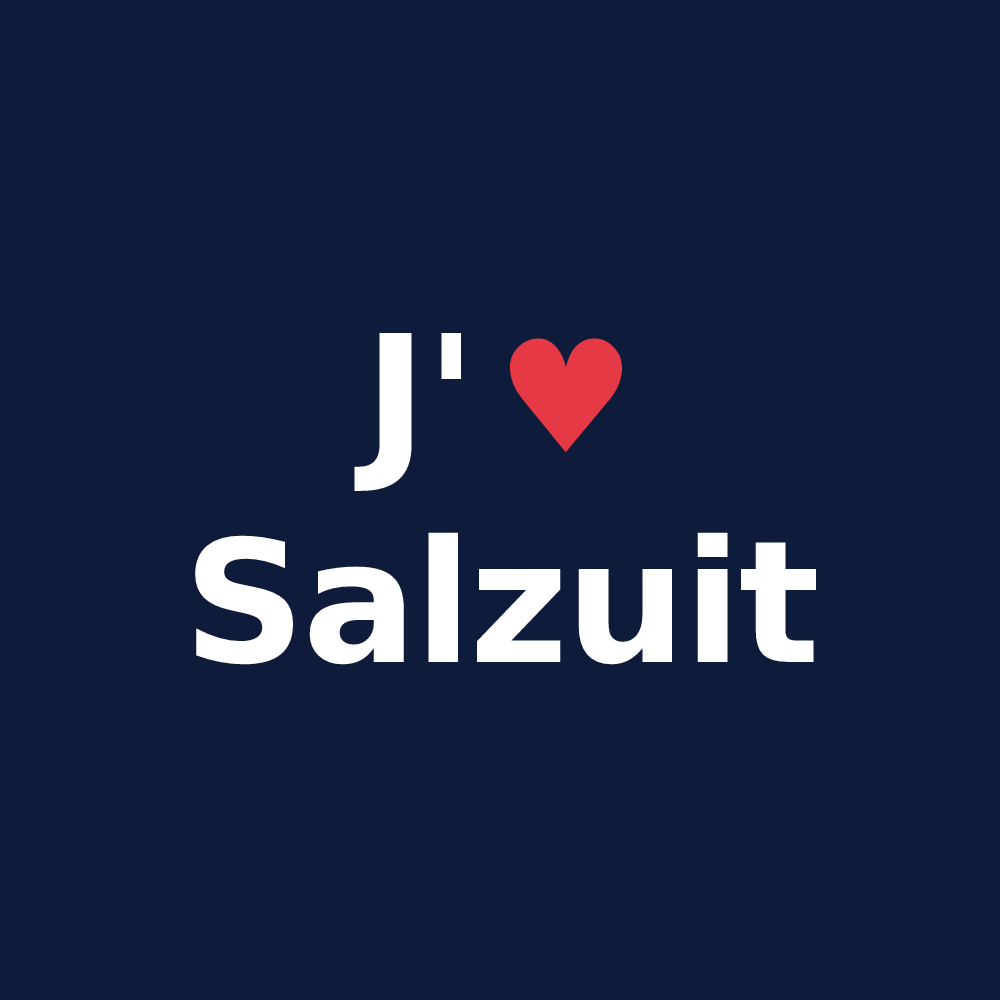 T-shirt personnalisé Salzuit — design J'aime Salzuit
