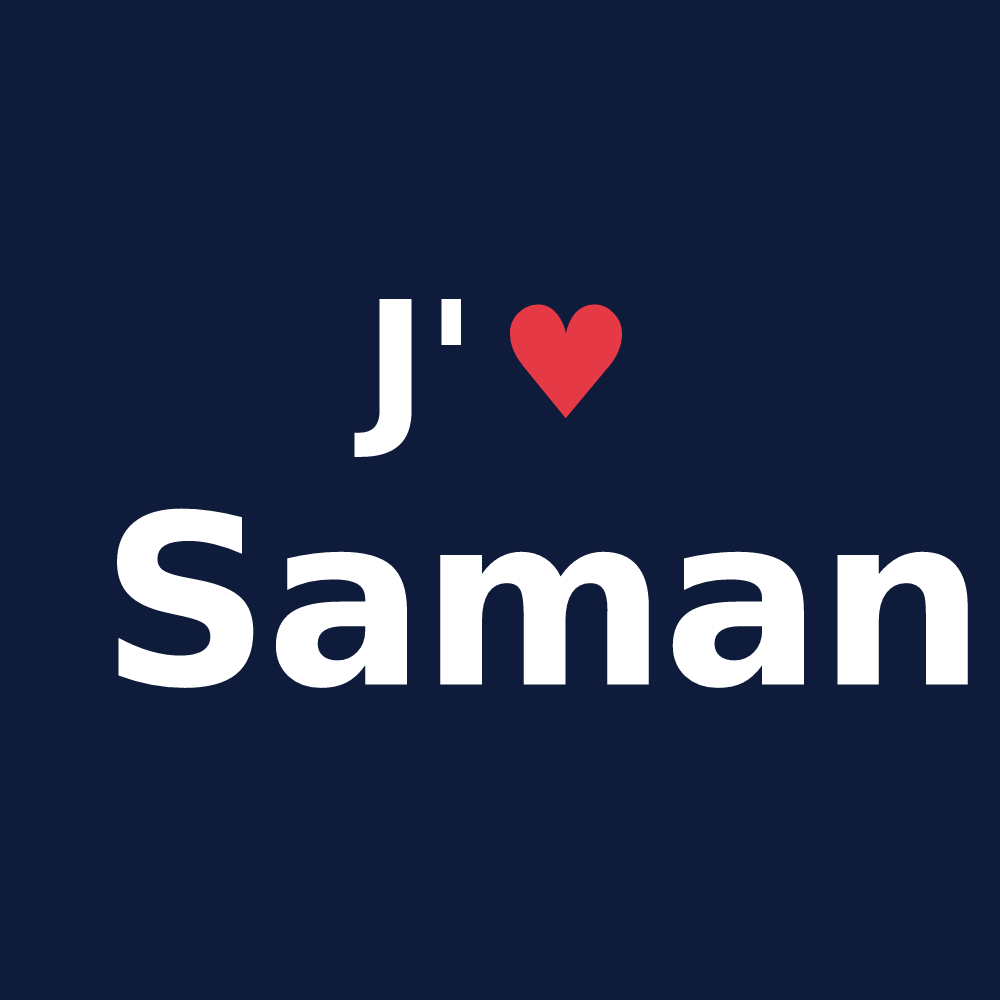 T-shirt personnalisé Saman — design J'aime Saman