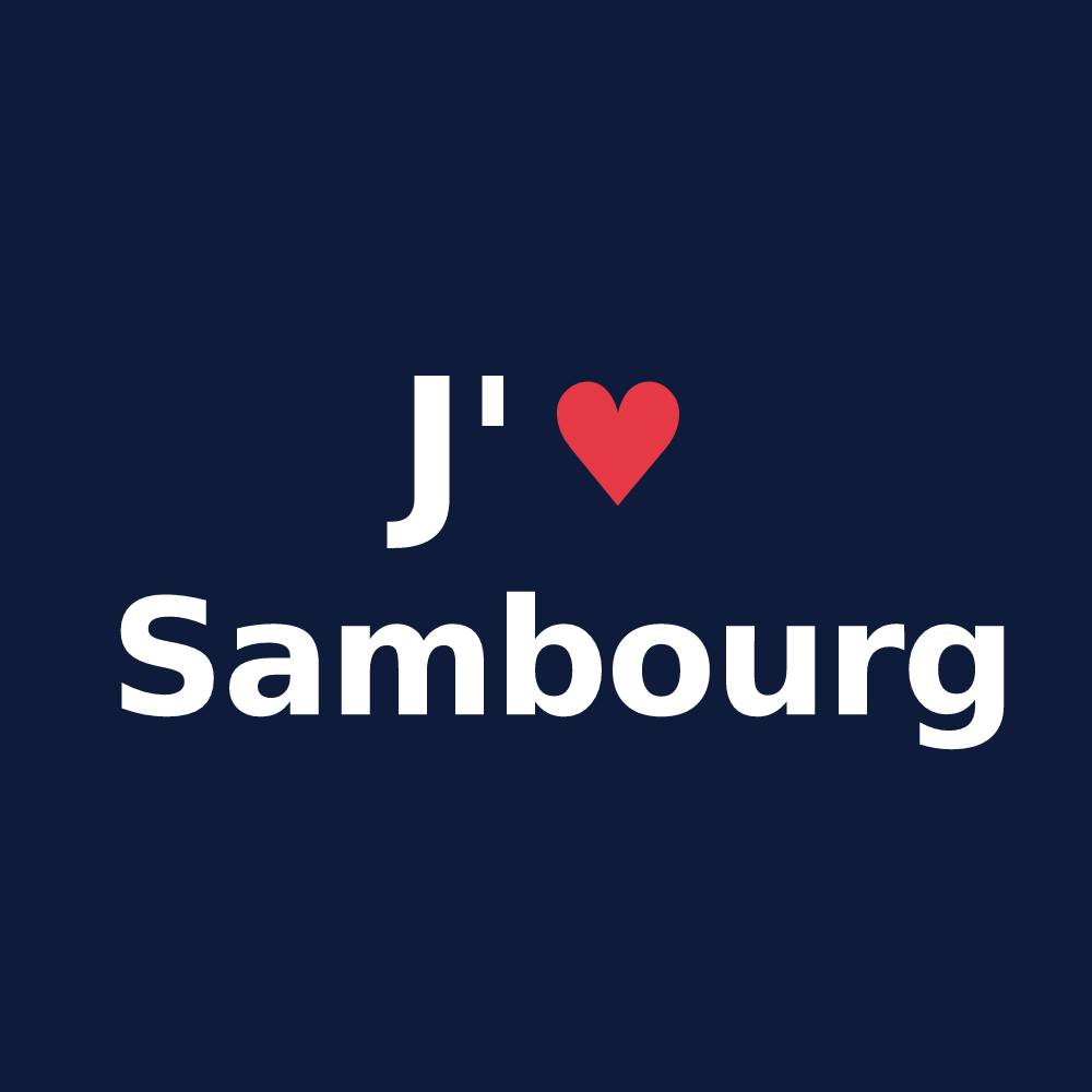 T-shirt personnalisé Sambourg — design J'aime Sambourg
