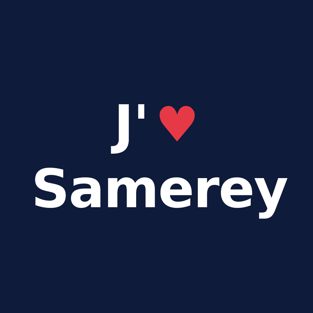 T-shirt personnalisé Samerey — design J'aime Samerey