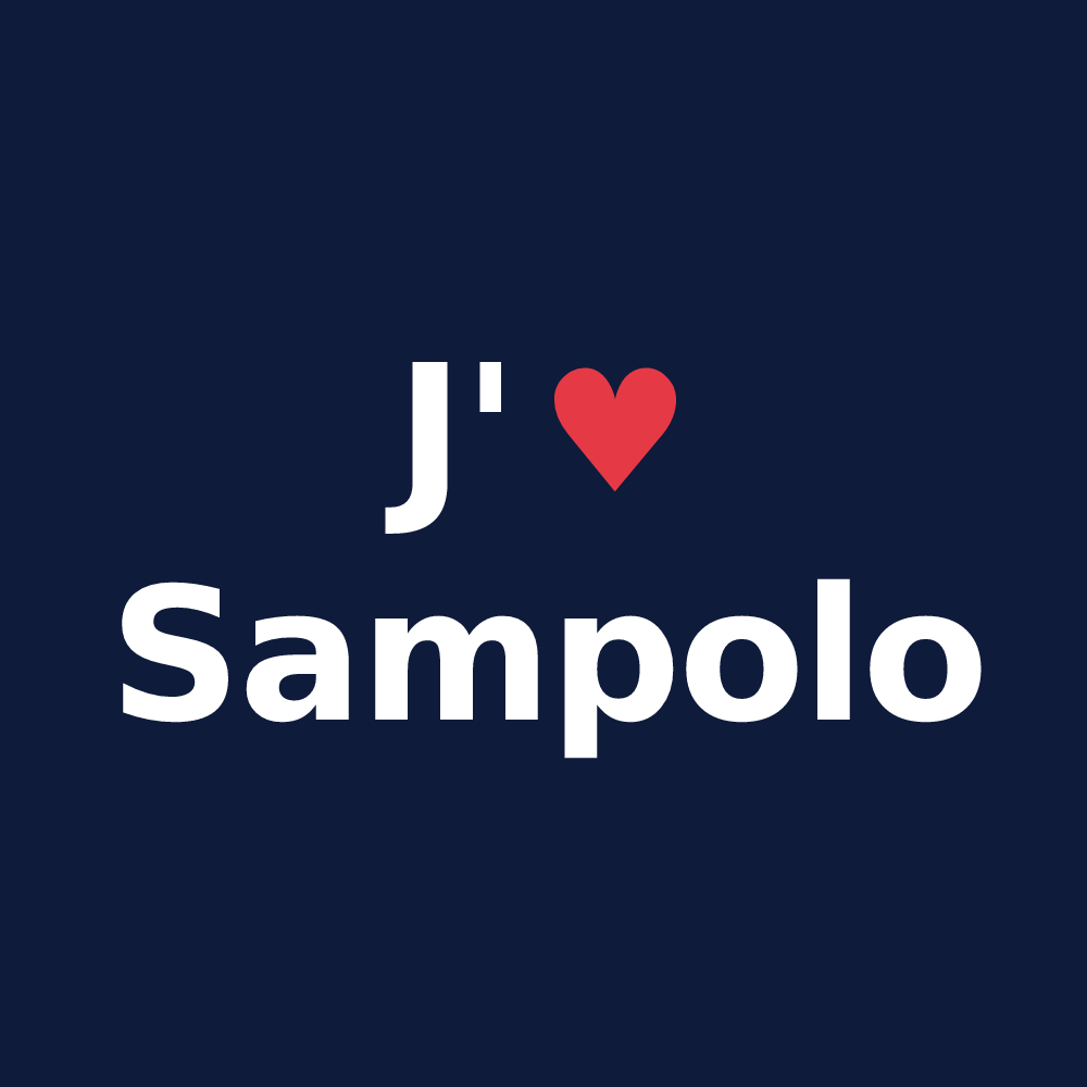 T-shirt personnalisé Sampolo — design J'aime Sampolo