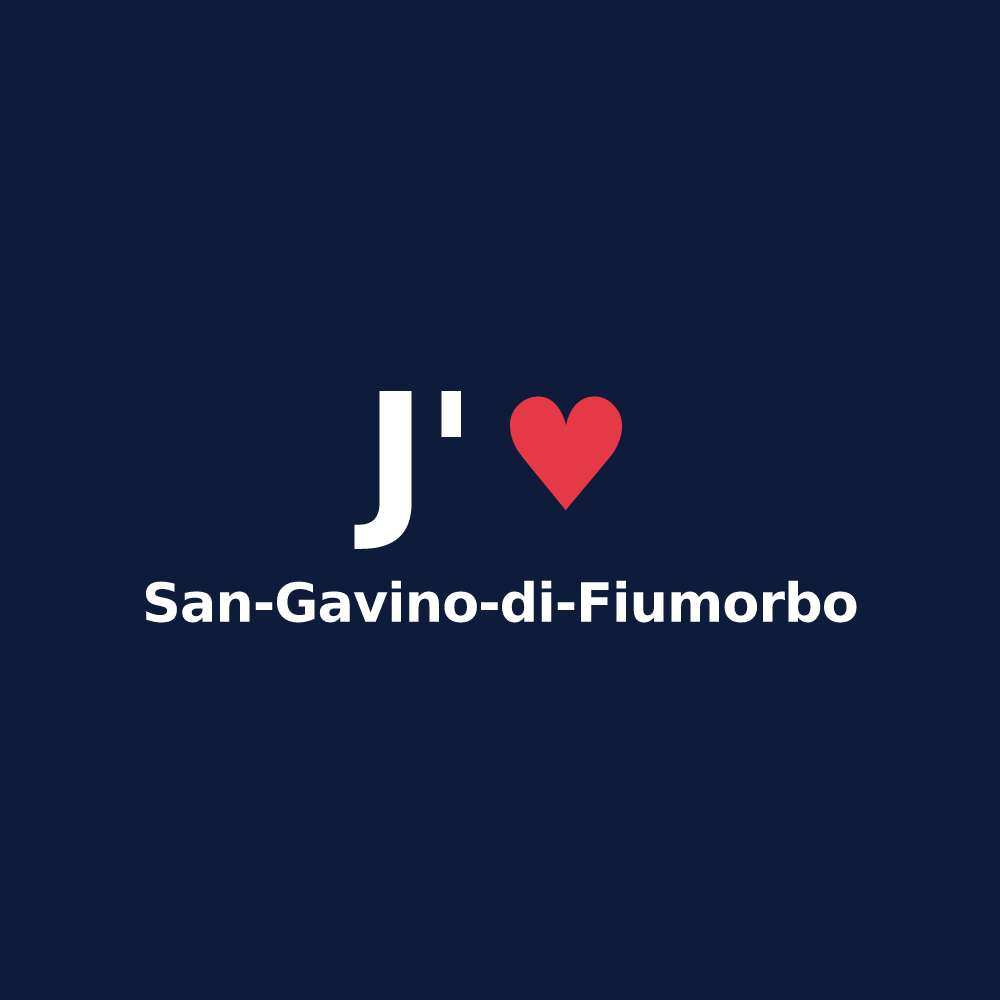 T-shirt personnalisé San-Gavino-di-Fiumorbo — design J'aime San-Gavino-di-Fiumorbo