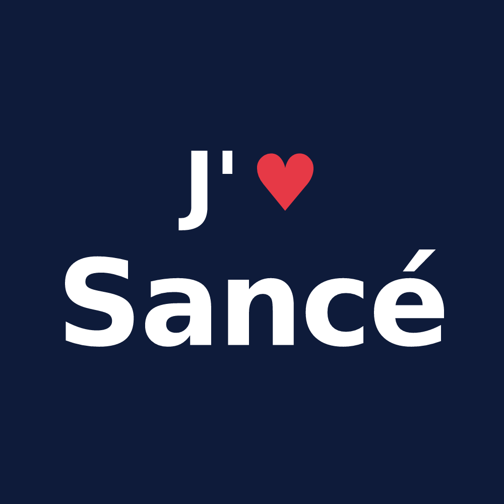 T-shirt personnalisé Sancé — design J'aime Sancé