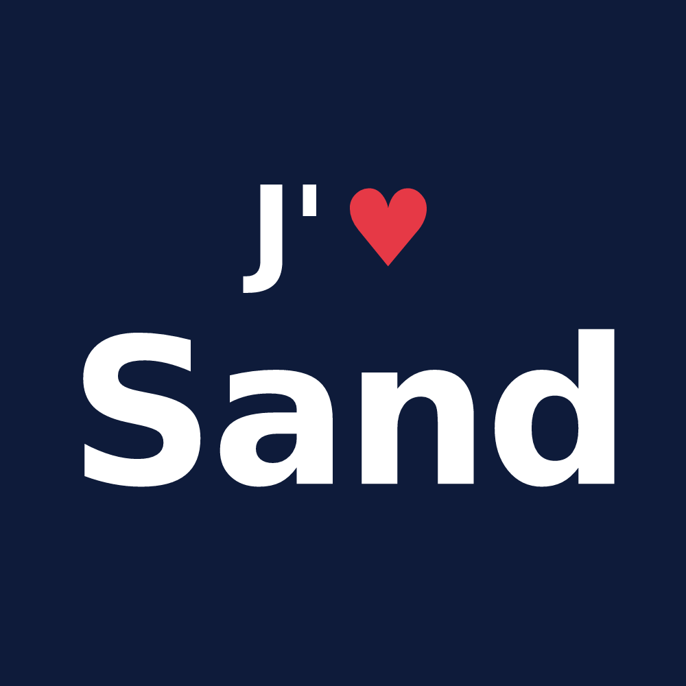 T-shirt personnalisé Sand — design J'aime Sand
