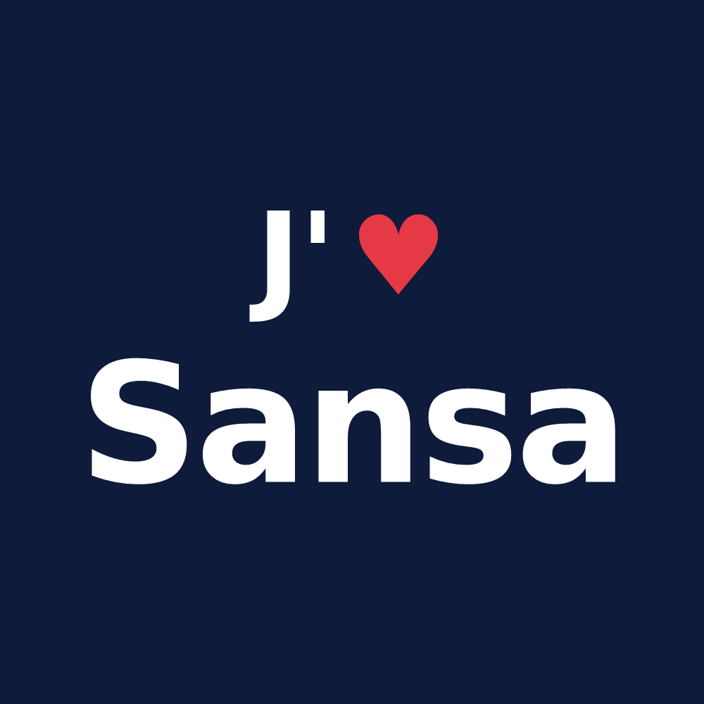 T-shirt personnalisé Sansa — design J'aime Sansa