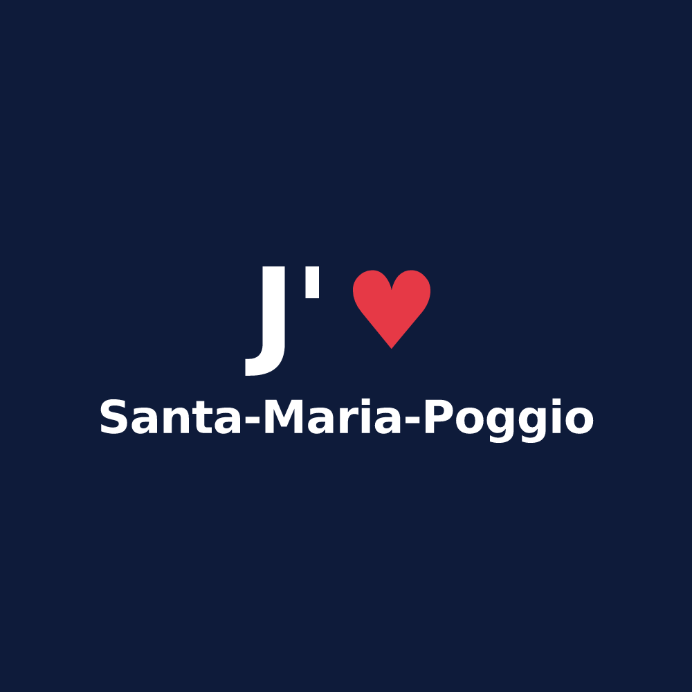 T-shirt personnalisé Santa-Maria-Poggio — design J'aime Santa-Maria-Poggio