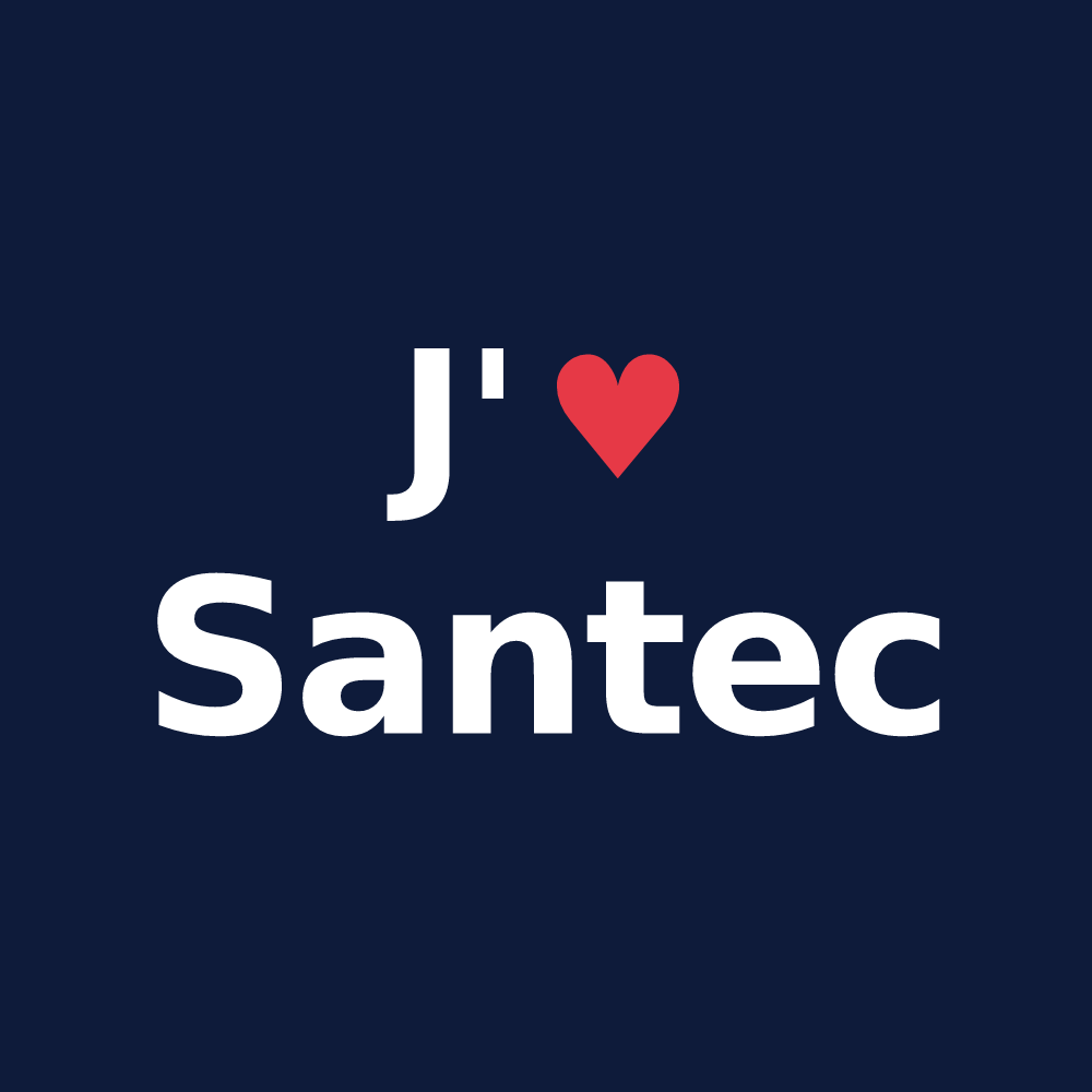 T-shirt personnalisé Santec — design J'aime Santec