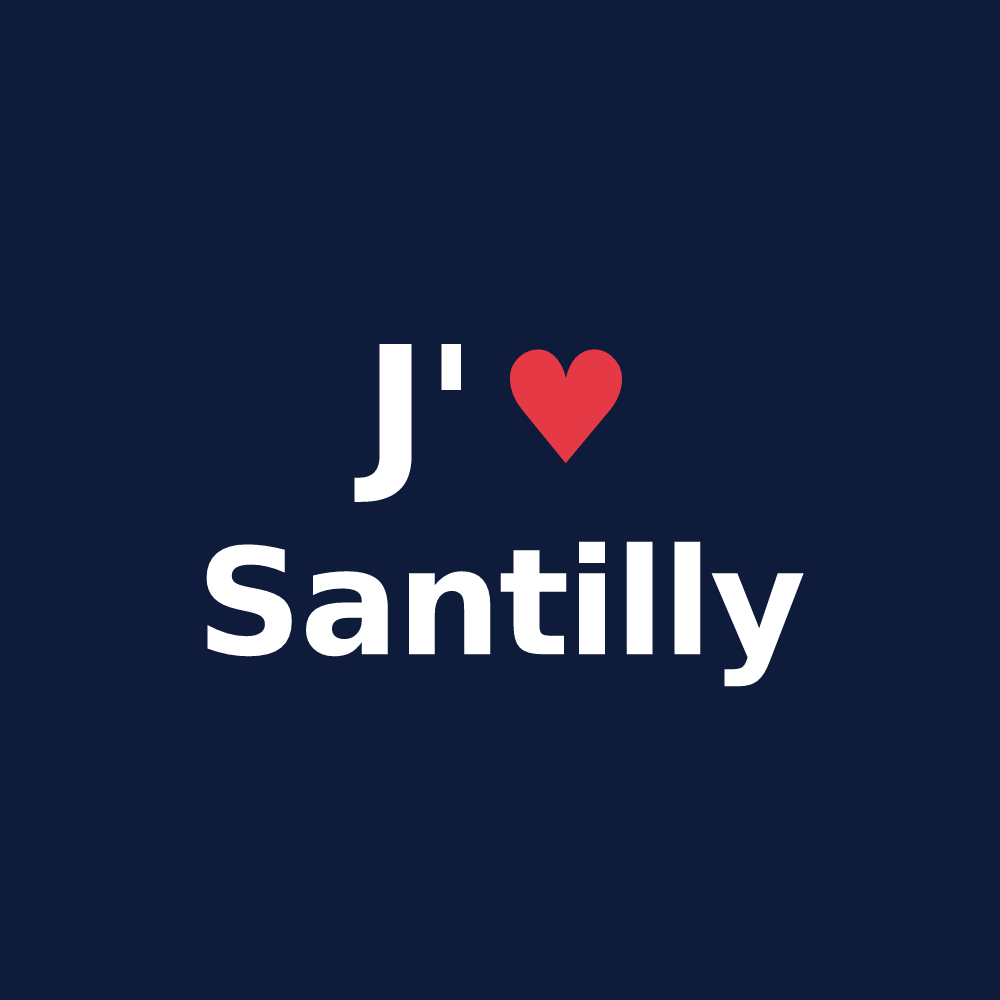 T-shirt personnalisé Santilly — design J'aime Santilly