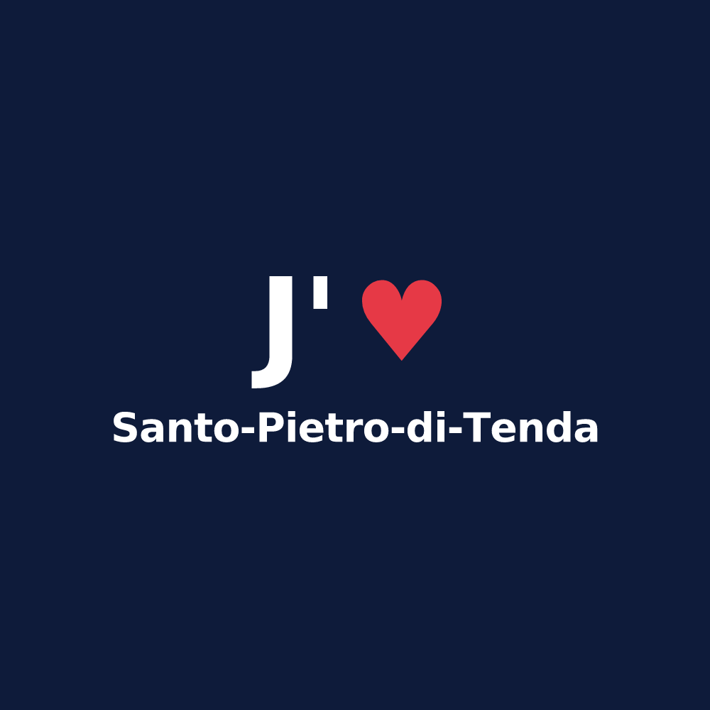 T-shirt personnalisé Santo-Pietro-di-Tenda — design J'aime Santo-Pietro-di-Tenda