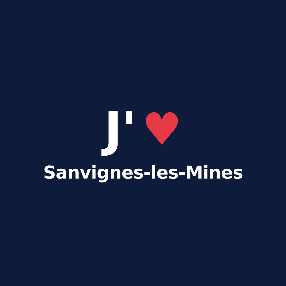 T-shirt personnalisé Sanvignes-les-Mines — design J'aime Sanvignes-les-Mines