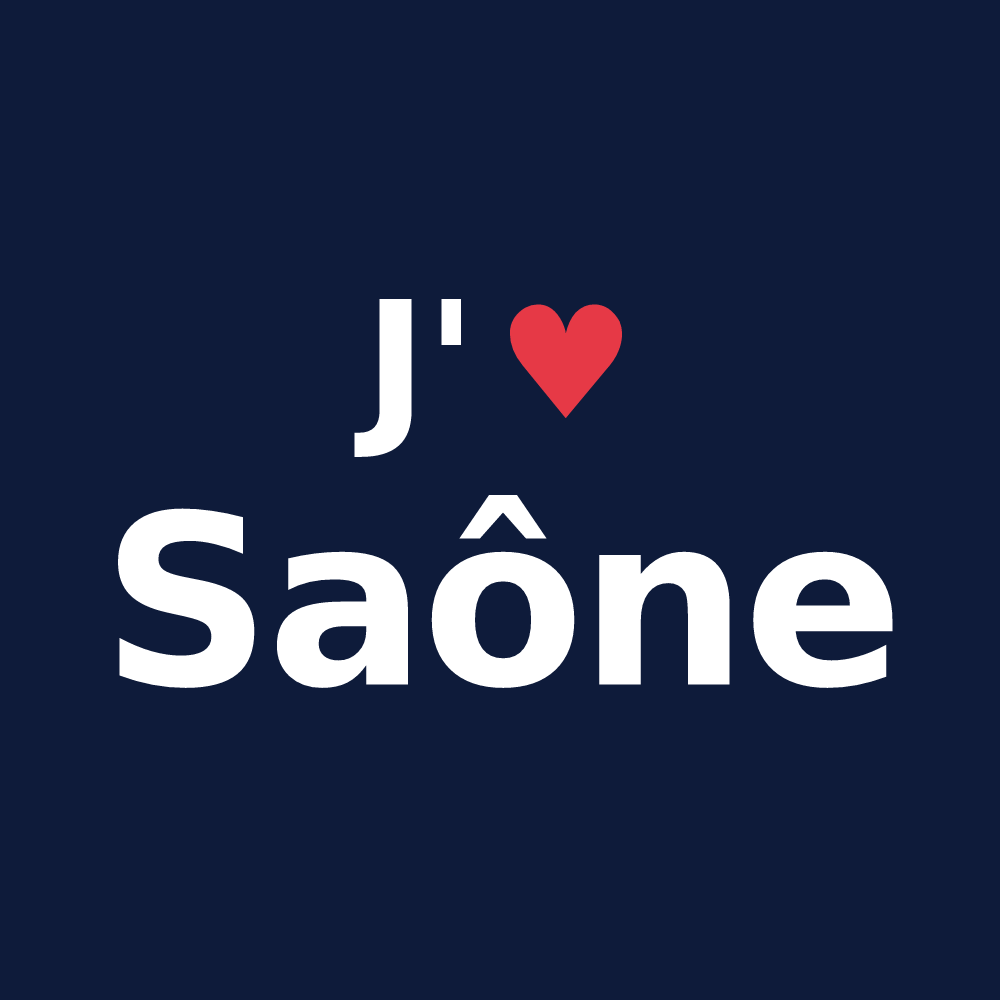 T-shirt personnalisé Saône — design J'aime Saône