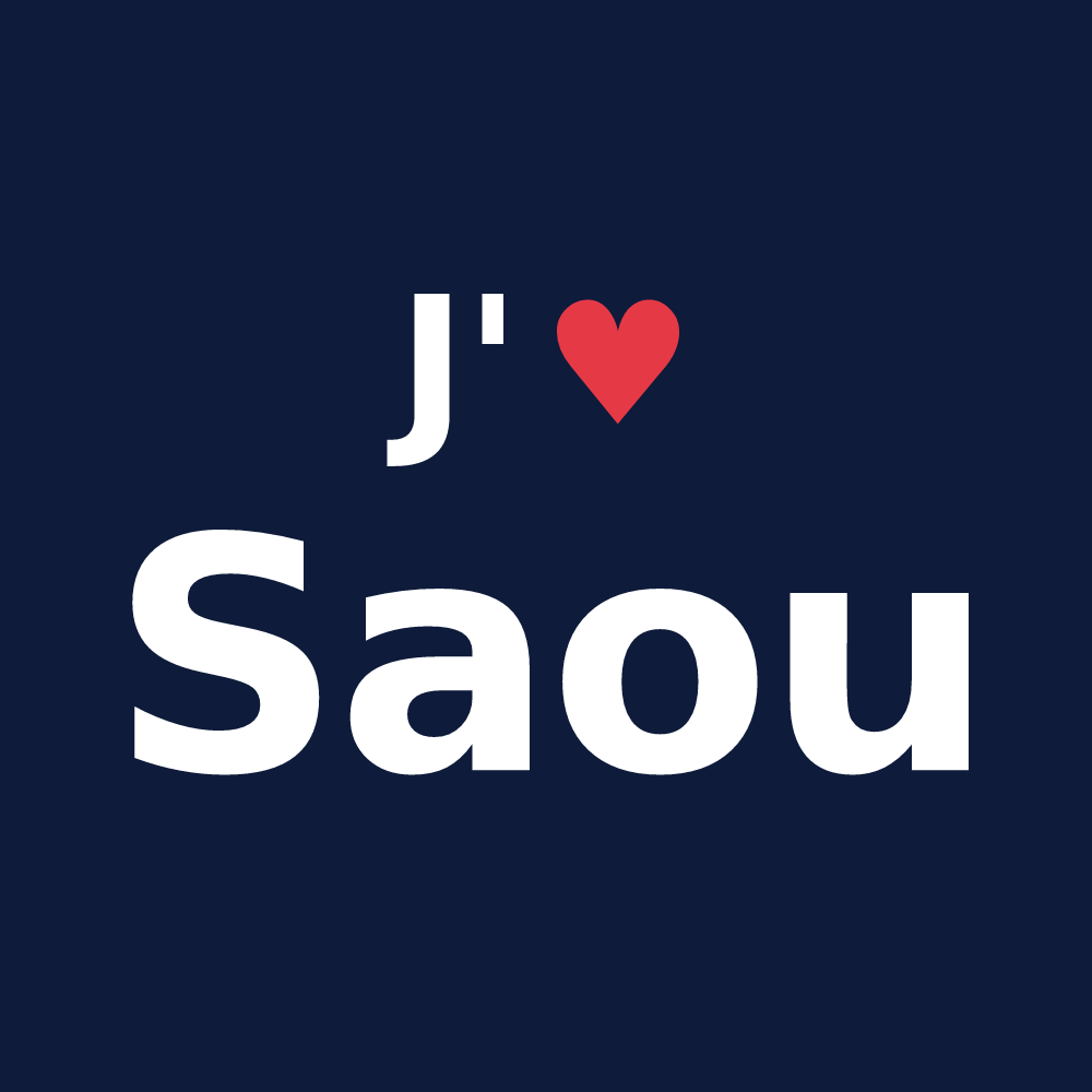 T-shirt personnalisé Saou — design J'aime Saou