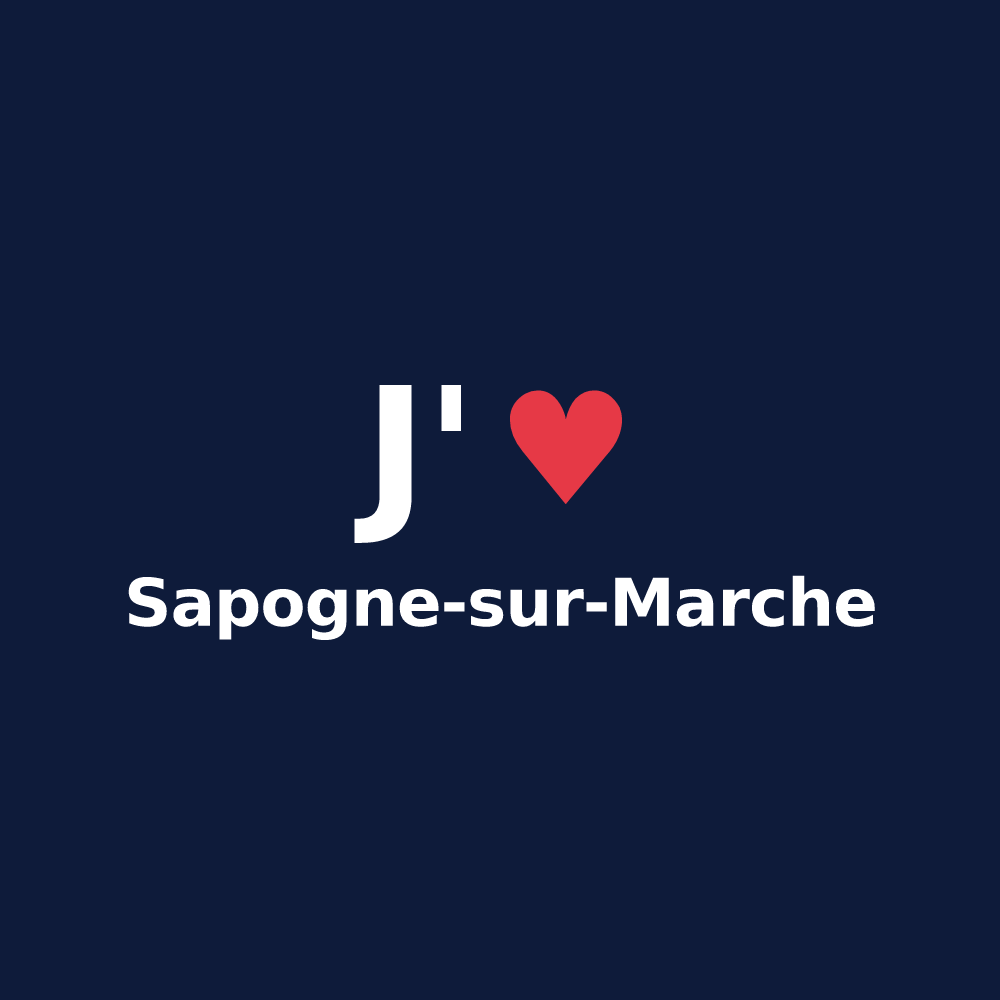 T-shirt personnalisé Sapogne-sur-Marche — design J'aime Sapogne-sur-Marche