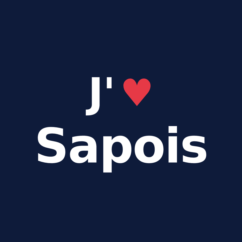 T-shirt personnalisé Sapois — design J'aime Sapois