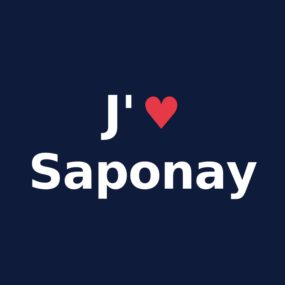 T-shirt personnalisé Saponay — design J'aime Saponay