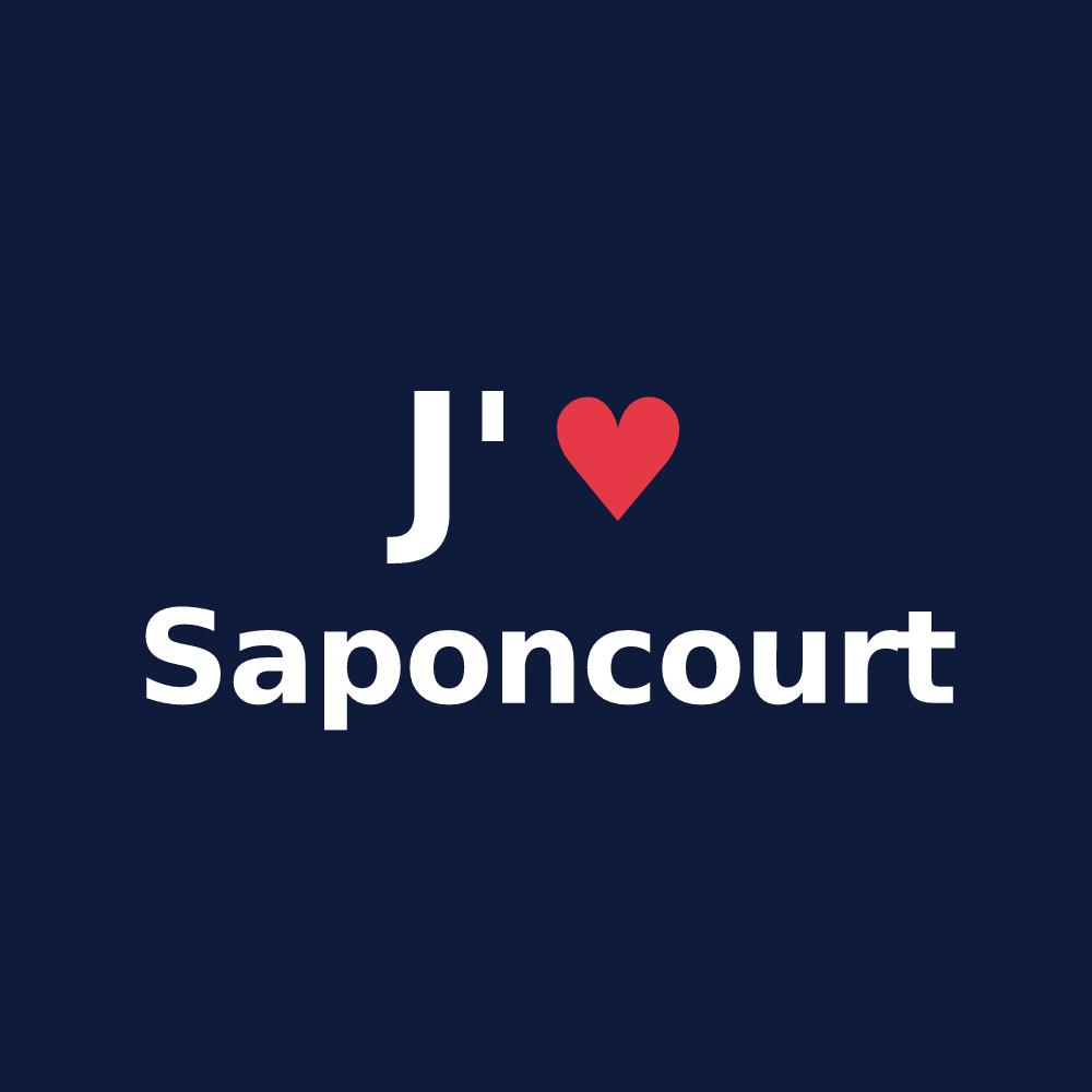 T-shirt personnalisé Saponcourt — design J'aime Saponcourt