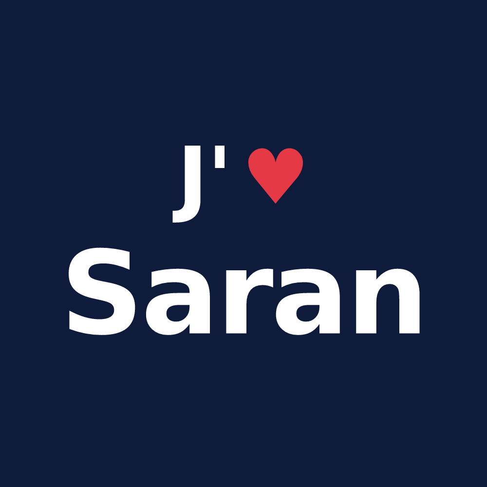 T-shirt personnalisé Saran — design J'aime Saran