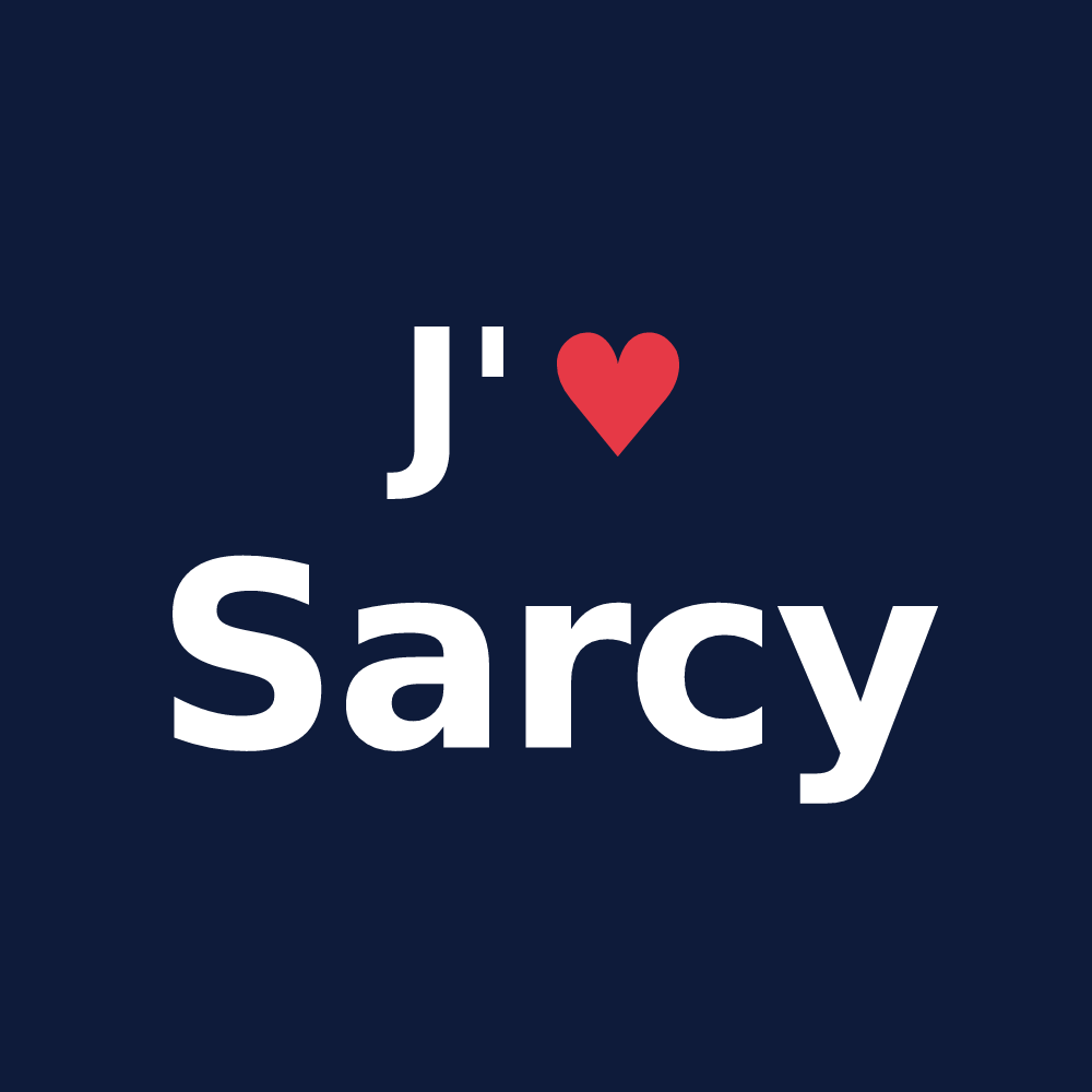 T-shirt personnalisé Sarcy — design J'aime Sarcy