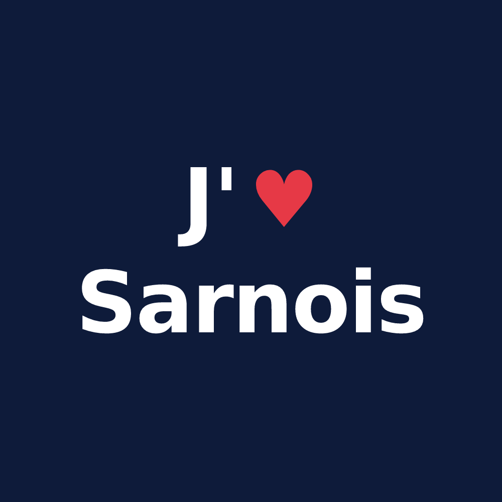 T-shirt personnalisé Sarnois — design J'aime Sarnois