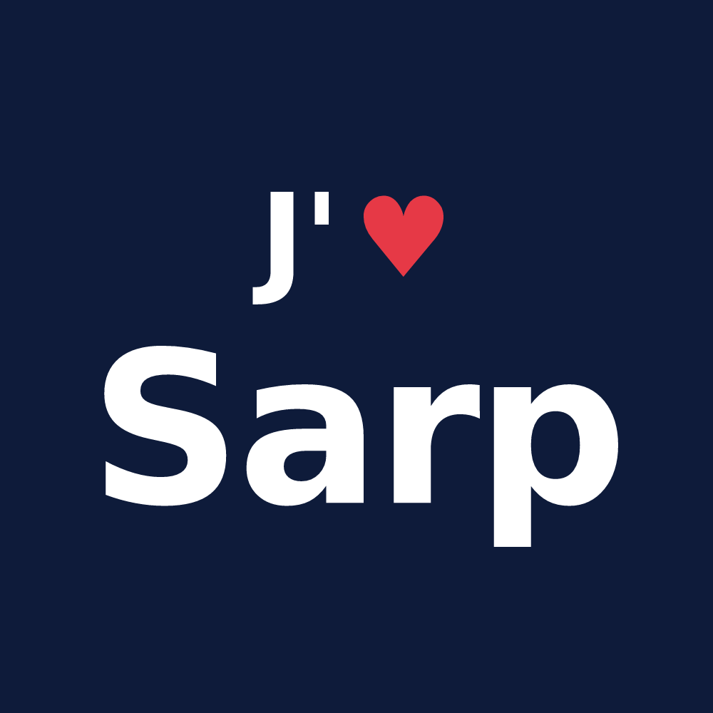 T-shirt personnalisé Sarp — design J'aime Sarp
