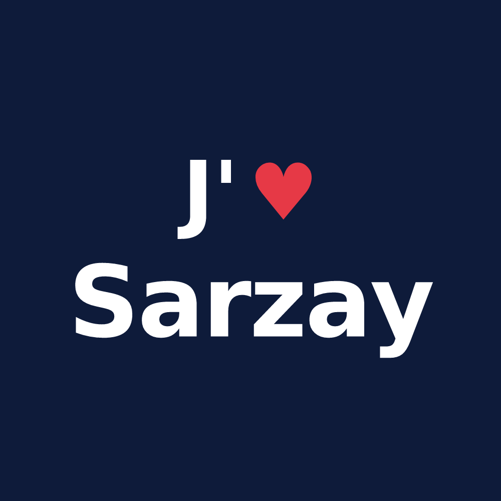 T-shirt personnalisé Sarzay — design J'aime Sarzay