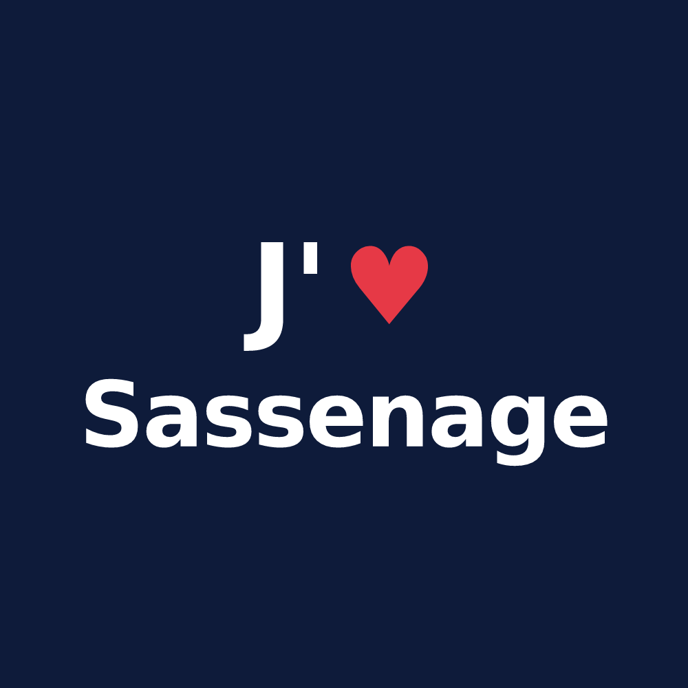 T-shirt personnalisé Sassenage — design J'aime Sassenage