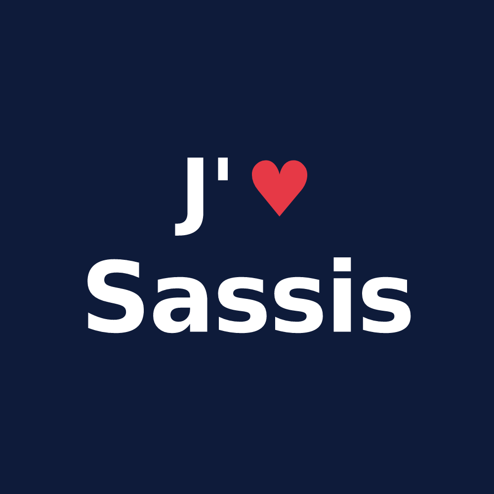 T-shirt personnalisé Sassis — design J'aime Sassis