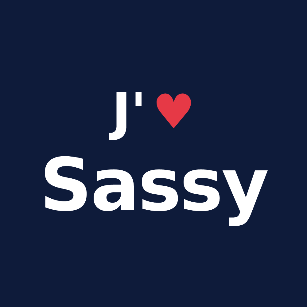 T-shirt personnalisé Sassy — design J'aime Sassy