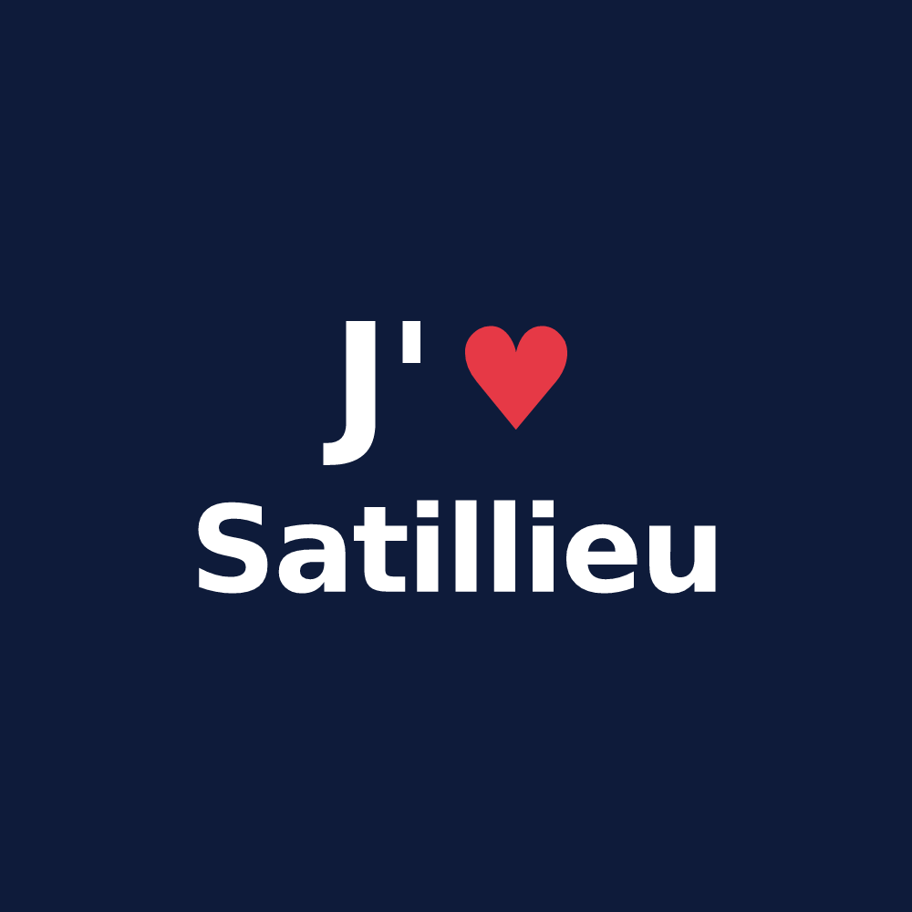 T-shirt personnalisé Satillieu — design J'aime Satillieu