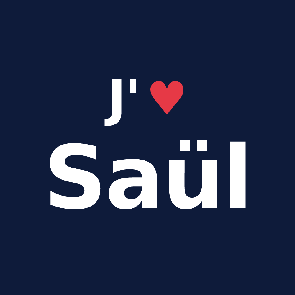 T-shirt personnalisé Saül — design J'aime Saül