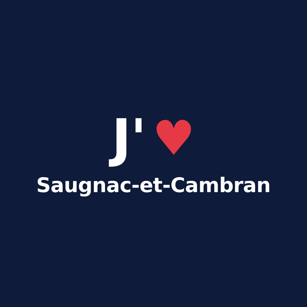 T-shirt personnalisé Saugnac-et-Cambran — design J'aime Saugnac-et-Cambran