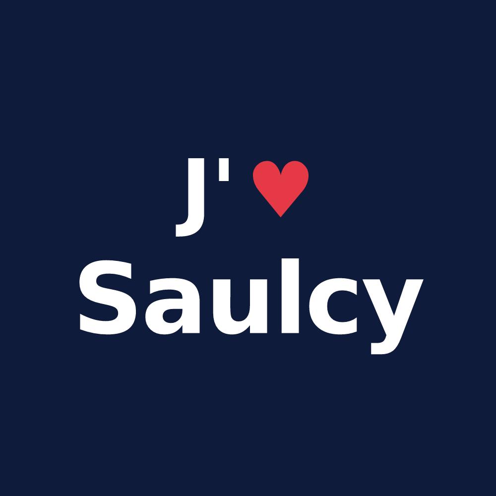 T-shirt personnalisé Saulcy — design J'aime Saulcy