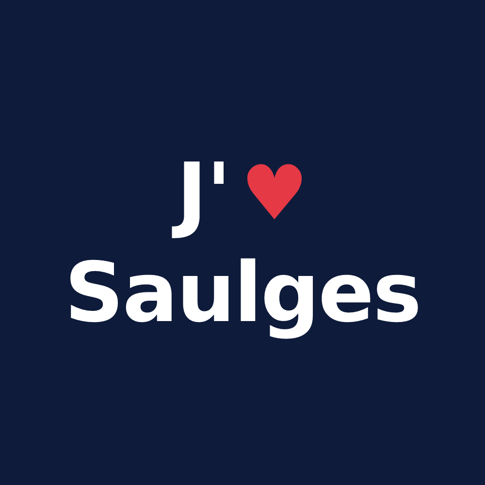 T-shirt personnalisé Saulges — design J'aime Saulges