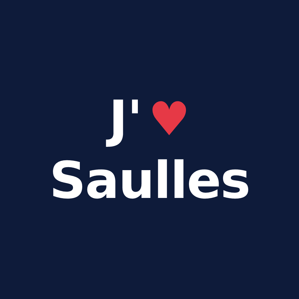 T-shirt personnalisé Saulles — design J'aime Saulles
