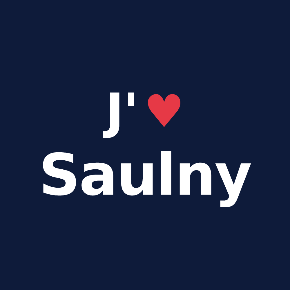 T-shirt personnalisé Saulny — design J'aime Saulny