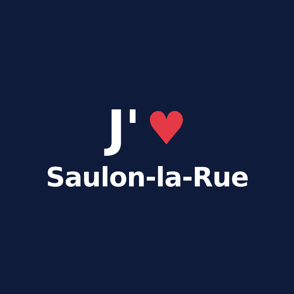 T-shirt personnalisé Saulon-la-Rue — design J'aime Saulon-la-Rue